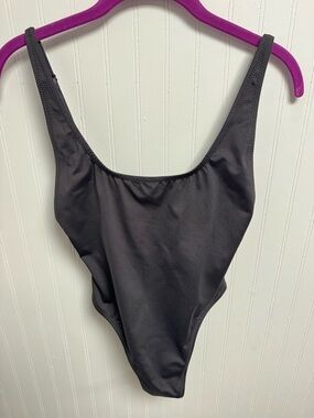 Skims Recycled Swim Scoop Neck Onepiece Medium Onyx NWT